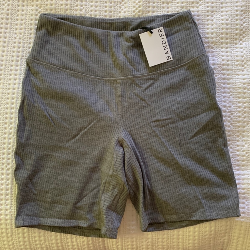 BANDIER RIBBED BIKER SHORTS